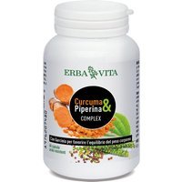Erba Vita Curcuma & Piperina Complex Integratore Alimentare, 60 capsule