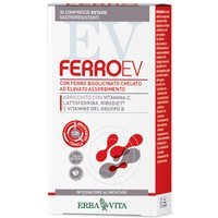 Erba Vita FerroEV - FerroEV Retard Integratore Alimentare, 30 Compresse