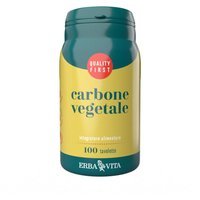 Erba Vita Monoplanta - Carbone Vegetale Integratore, 100 Tavolette