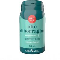 Erba Vita Monoplanta - Olio di Borragine Integratore Benessere Pelle, 45 Perle