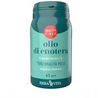 Erba Vita Monoplanta - Olio di Enotera Integratore Funzionalità Pelle, 45 Perle