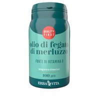 Erba Vita Monoplanta - Olio di Fegato di Merluzzo Integratore, 100 Perle