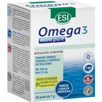 ESI Omega 3 - Extra Pure Integratore Naturale Omega 3 e Vitamina E, 50 Perle