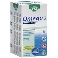 ESI Omega 3 - Extra Pure Integratore Omega 3 e Vitamina E, 80 + 40 Perle Omaggio
