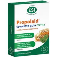 ESI Propolaid Tavolette Gola Integratore Propoli per Naso Gola Menta, 30 Tavolette