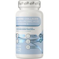 EthicSport Collagene Marino Integratore con Acido Ialuronico e Vitamina C, 120 Capsule