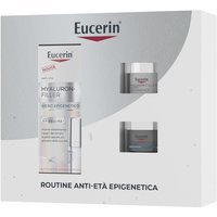 Eucerin Hyaluron Filler + 3x Effect Cofanetto Routine Anti-Età Epigenetica Siero Viso + Crema Giorno SPF30 + Crema Notte
