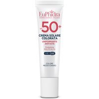 Euphidra Solari - Crema Solare Viso Colorata SPF 50+ Medio-Chiaro, 30ml