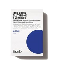 Face D Pure Drink - Glutatione & Vitamina C Integratore per la Pelle, 30 stick da 15ml