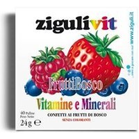 Falqui Zigulìvit - Integratore multivitaminico per le carenze, caramelle frutti di bosco 24 g