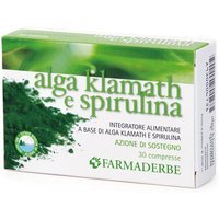 Farmaderbe Alga Klamath e Spirulina Integratore Alimentare, 30 Compresse