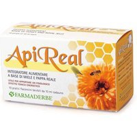 Farmaderbe ApiReal Integratore di Miele e Pappa Reale, 10 Flaconcini da 10ml