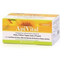 Farmaderbe Apivital Integratore Ricostituente con Pappa Reale Polline e Rosa Canina, 15 Stick da 20ml