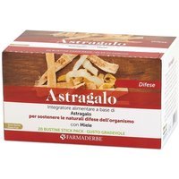 Farmaderbe Astragalo Difese - Integratore per le difese immunitarie, 20 stick da 10 ml
