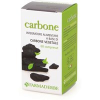 Farmaderbe Carbone Vegetale Integratore Gas Intestinali, 60 Compresse