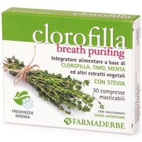 Farmaderbe Clorofilla Integratore Alimentare, 30 Compresse Masticabili