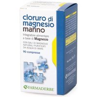 Farmaderbe Cloruro Magnesio Marino Integratore Alimentare, 90 Compresse