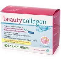 Farmaderbe Collagen Beauty - Integratore Alimentare per la Pelle, 18 bustine