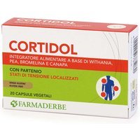 Farmaderbe Cortidol Integratore Stati di Tensione Localizzati, 20 Capsule