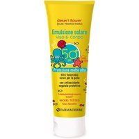 Farmaderbe Desert Flower - Emulsione Solare Viso e Corpo SPF50+ Bimbi , 125ml