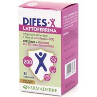 Farmaderbe Difes-x Lattoferrina 200 Integratore Alimentare, 30 compresse