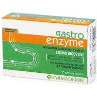 Farmaderbe Gastro Enzyme Integratore Alimentare, 30 Capsule Vegetali