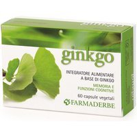 Farmaderbe Ginkgo Biloba Integratore Alimentare, 60 Capsule