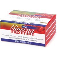 Farmaderbe Ginseng Maximum Integratore Alimentare, 20 Flaconcini
