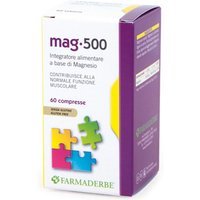 Farmaderbe Mag 500 Integratore Alimentare, 60 Compresse