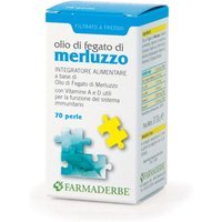 Farmaderbe Olio Fegato di Merluzzo Integratore Alimentare, 70 Perle