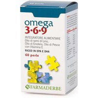 Farmaderbe Omega 3-6-9 Integratore Alimentare, 60 Perle
