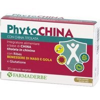 Farmaderbe Phyto China - Integratore per il benessere di naso, gola e microcircolo, 30 capsule