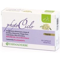 Farmaderbe Phyto Ciclo - Integratore senza glutine per il ciclo mestruale, 30 capsule vegetali