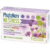 Farmaderbe PhytoNerv - No Stress Integratore Alimentare, 30 Compresse