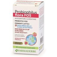 Farmaderbe Probiophilus Flora FOS Integratore Alimentare per l'Intestino, 30 compresse