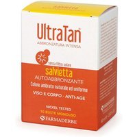 Farmaderbe Ultra Tan - Salviette Autoabbronzanti, 10 salviette