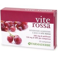 Farmaderbe Vite Rossa Integratore Alimentare, 30 Compresse