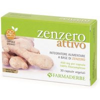 Farmaderbe Zenzero Attivo Integratore Alimentare, 30 Capsule