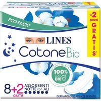 Fater Lines Cotone Bio Ultra Notte 8+2 Pezzi