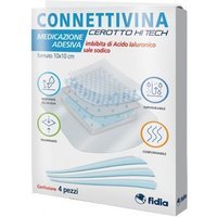Fidia Connettivina - Cerotto Hi Tech con Acido Ialuronico 10 x 10 cm, 4cerotti
