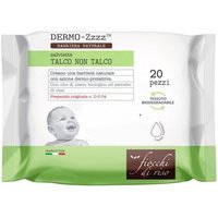 Fiocchi di Riso Dermo ZZZ Talco Non Talco - Salviette Rinfrescanti Lenitive, 20 Salviette