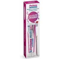 Forhans Medico - Dentifricio Forhans senza fluoro per la placca e le gengive, 75 ml con spazzolino