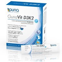 Guna Vit D3K2 Integratore Alimentare Ossa e Denti sani, 30 Bustine