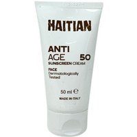 Haitian SunScreen Anti Age Crema Solare Viso SPF50 Protezione Molto Alta, 100ml