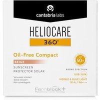 Heliocare 360° Oil Free Compact SPF50+ Protezione Solare Viso Colorata Beige, 10g