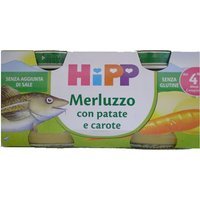 HiPP Bio Omogeneizzato Merluzzo Con Patate E Carote 2 X 80 g