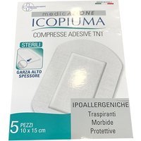 Icopiuma Compresse Adesive Ipoallergeniche 10 x 15 cm 5 Pezzi