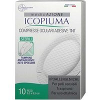 Icopiuma Compresse Oculari Adesive Tnt 6,5 x 9,5 cm 10 Pezzi