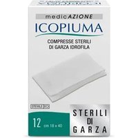 Icopiuma Compresse Sterili di Garza Idrofila Misura 18 x 40 cm, 12 Pezzi