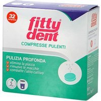 Ideco Fittydent - Compresse Pulenti per Dentiere e Ponti Mobili, 32 Compresse
